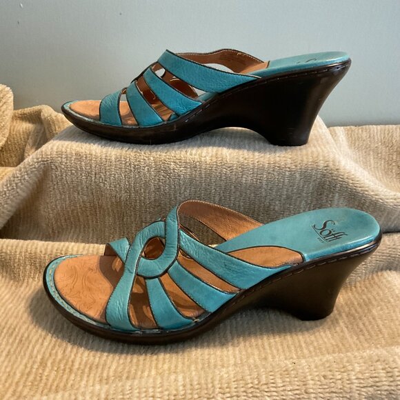 Sofft Wedge Heels Sandals - Size 10 Shoes - Picture 4 of 6